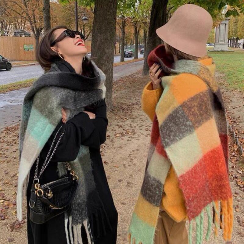Cashmere Scarf - НОВЫЙ роскошный зимний толстый теплый шарф,