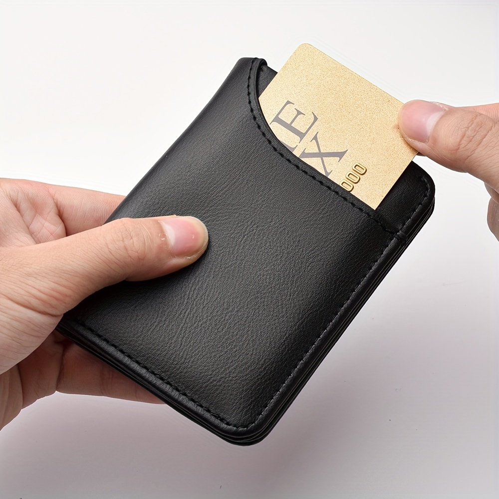 Leather Wallet Men - Тонкий вертикальный кошелек для мужчин -