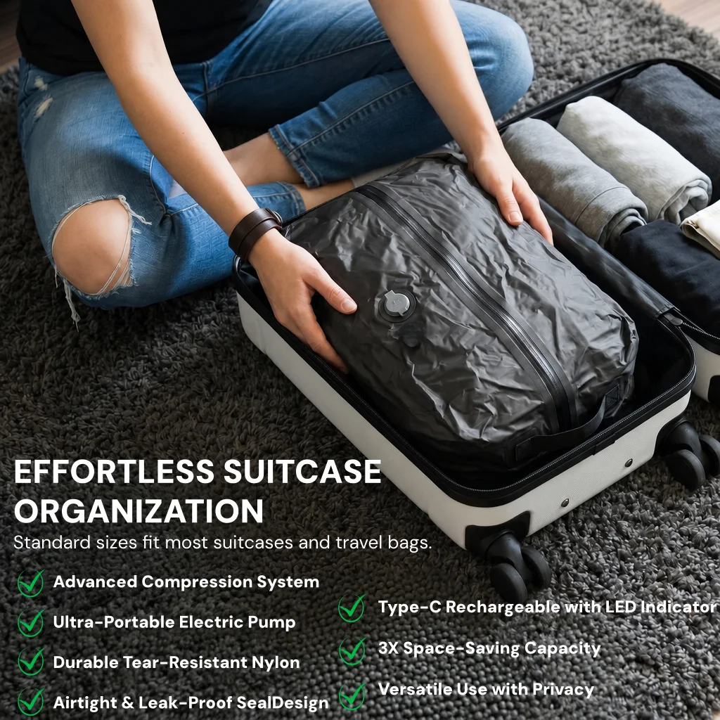 Вакуумные компрессионные мешки – обзор и цена Travel Luggage Set