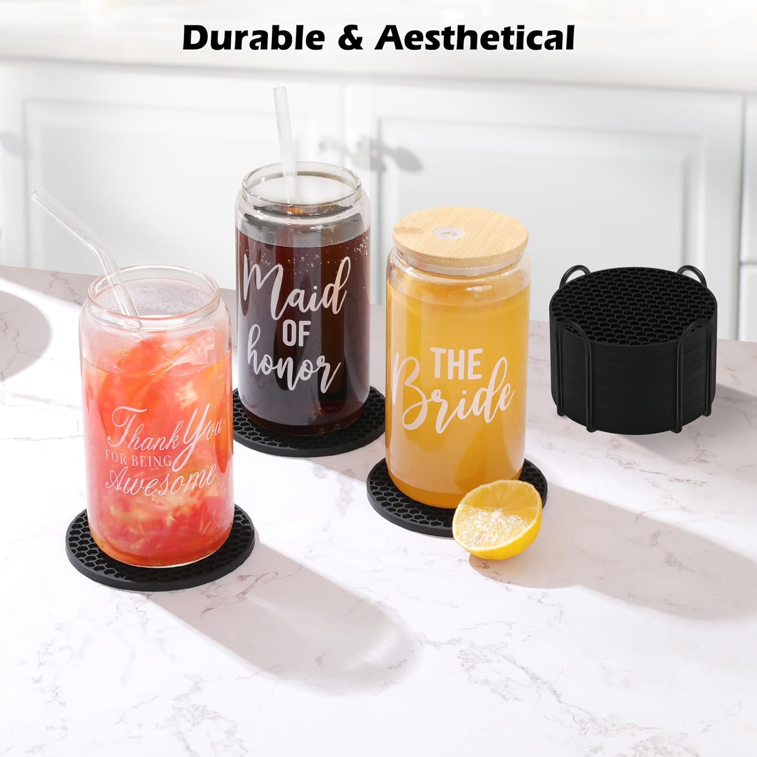 Набор силиконовых подставок с  – обзор и цена Marble Coaster Set