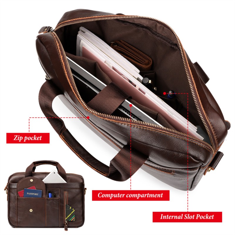 Высококачественный мужской пор – обзор и цена Leather Briefcase