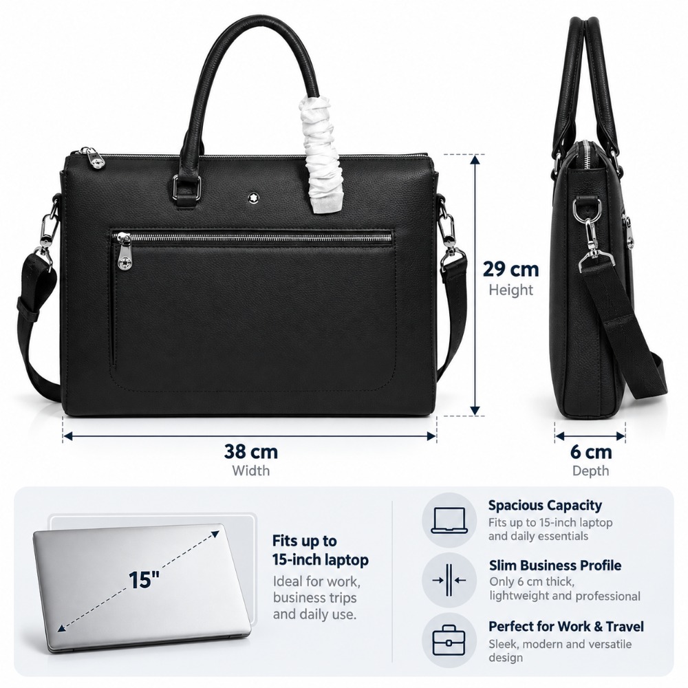 Мужская сумка с верхней ручкой – обзор и цена Leather Briefcase