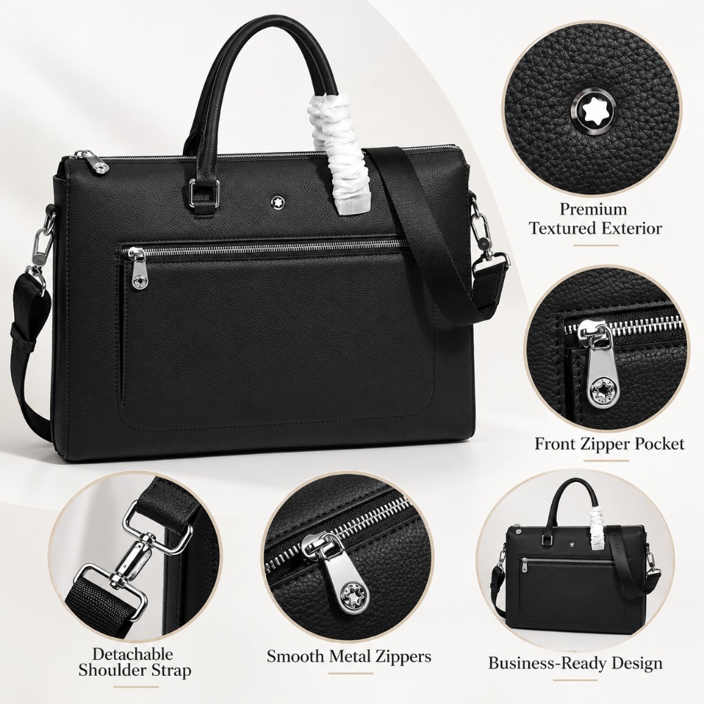 Мужская сумка с верхней ручкой – обзор и цена Leather Briefcase