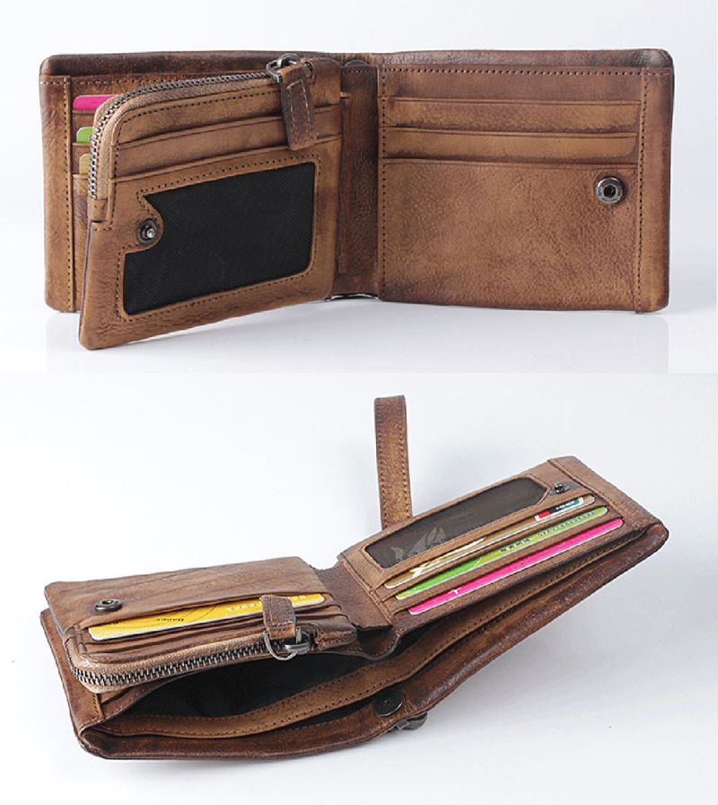 Винтажный мужской кошелек из н – обзор и цена Leather Wallet Men