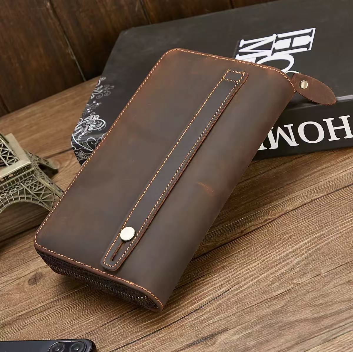 Новый мужской винтажный кошеле – обзор и цена Leather Wallet Men
