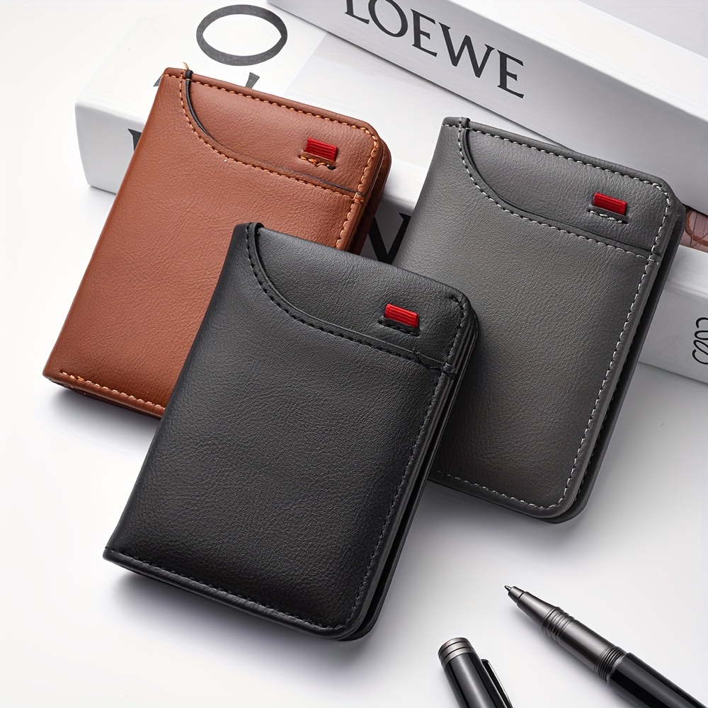 Тонкий вертикальный кошелек дл – обзор и цена Leather Wallet Men